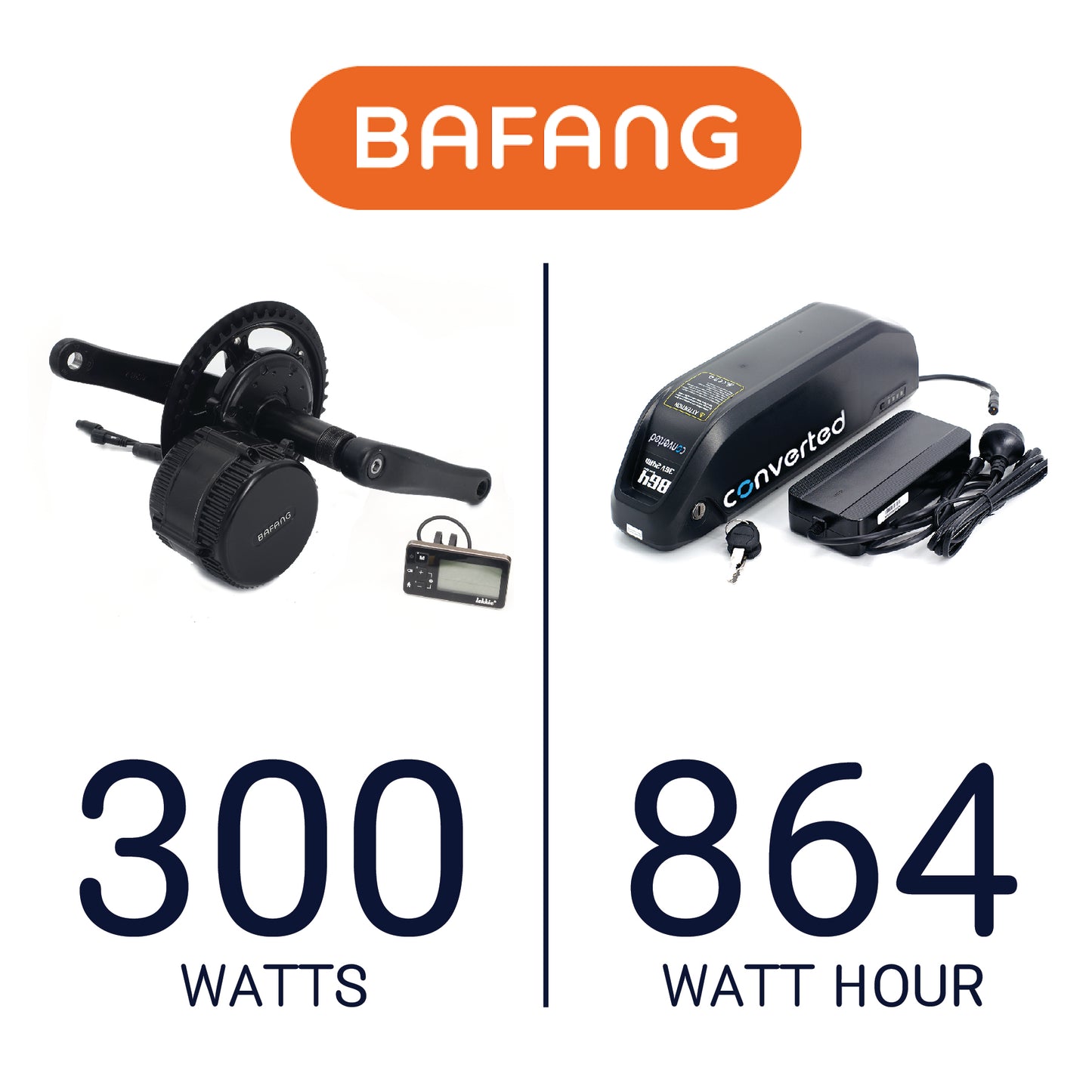 Bafang 300W, 864Wh Conversion Kit