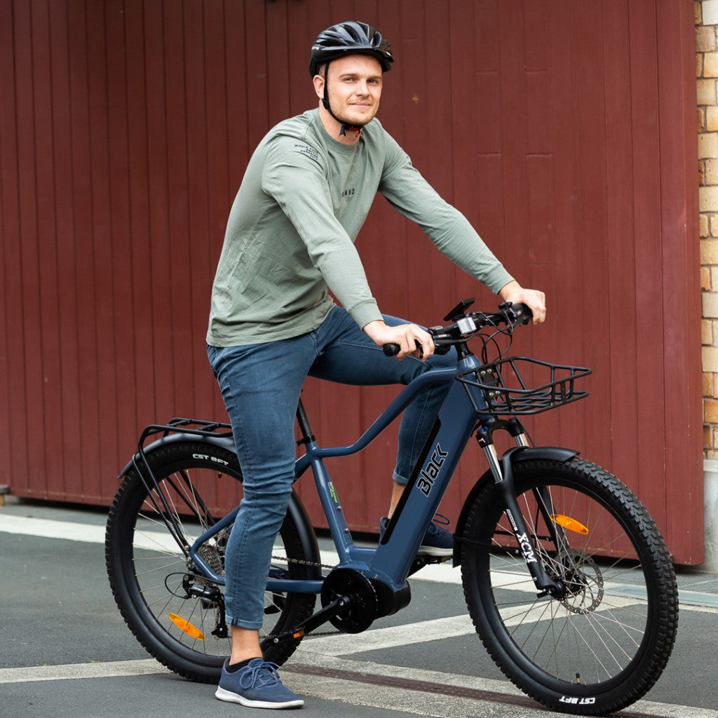 Black trail electric bike new arrivals